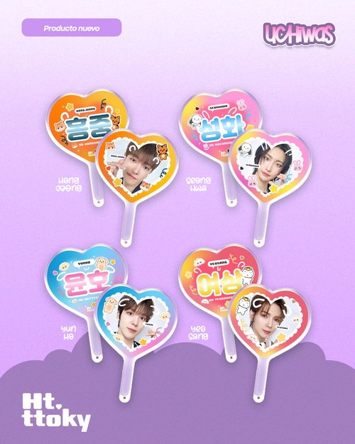 Abanico Uchiwa de Corazón ATEEZ