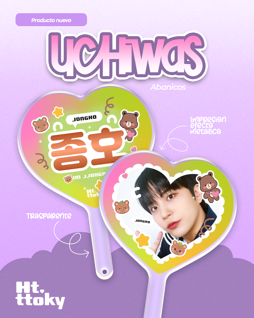 Abanico Uchiwa de Corazón ATEEZ