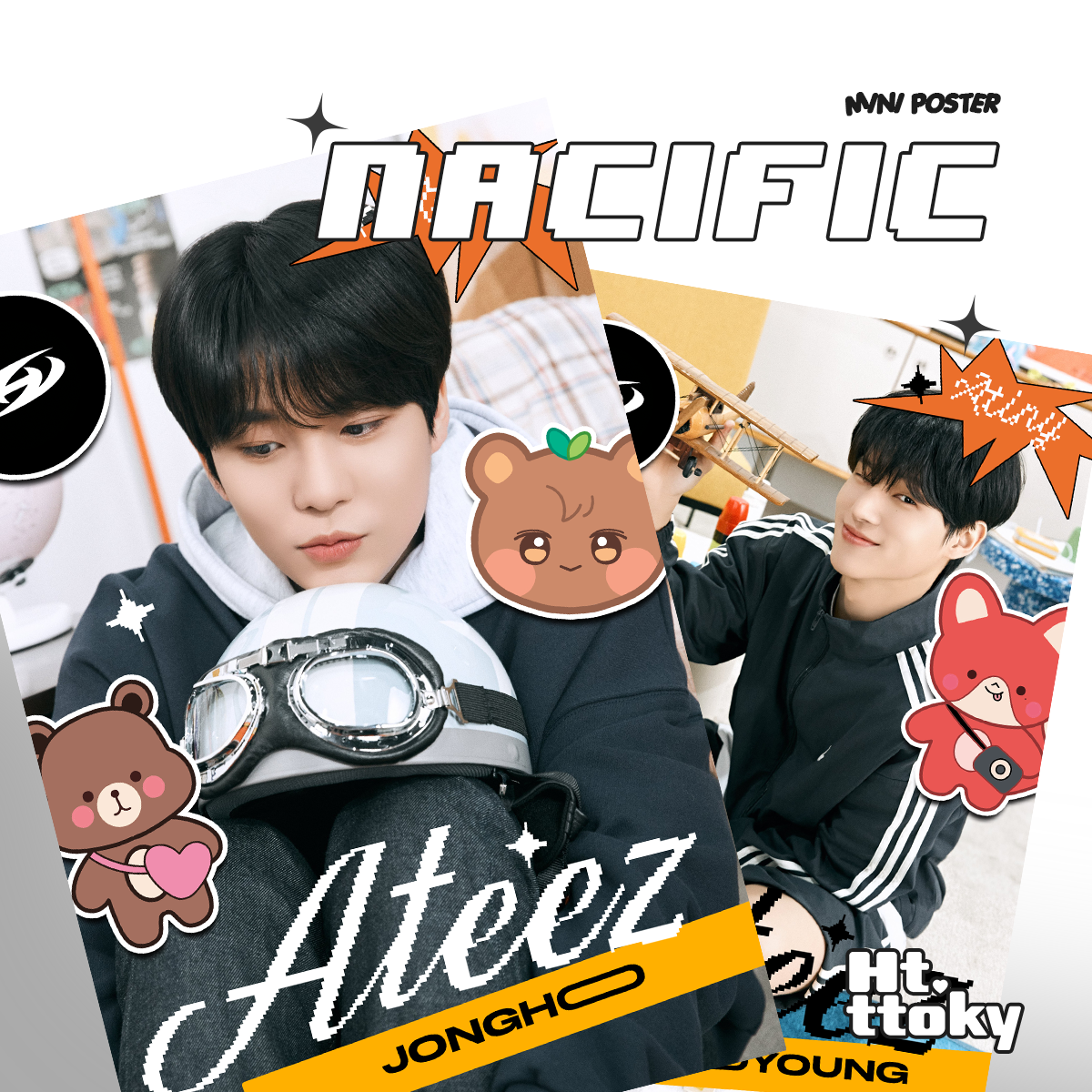 Mini Poster NACIFIC RETRO ATEEZ