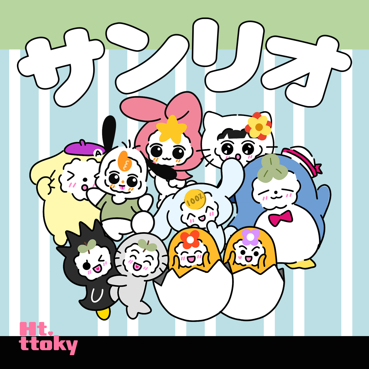 Stickers Sanrioteez ATEEZ x Sanrio