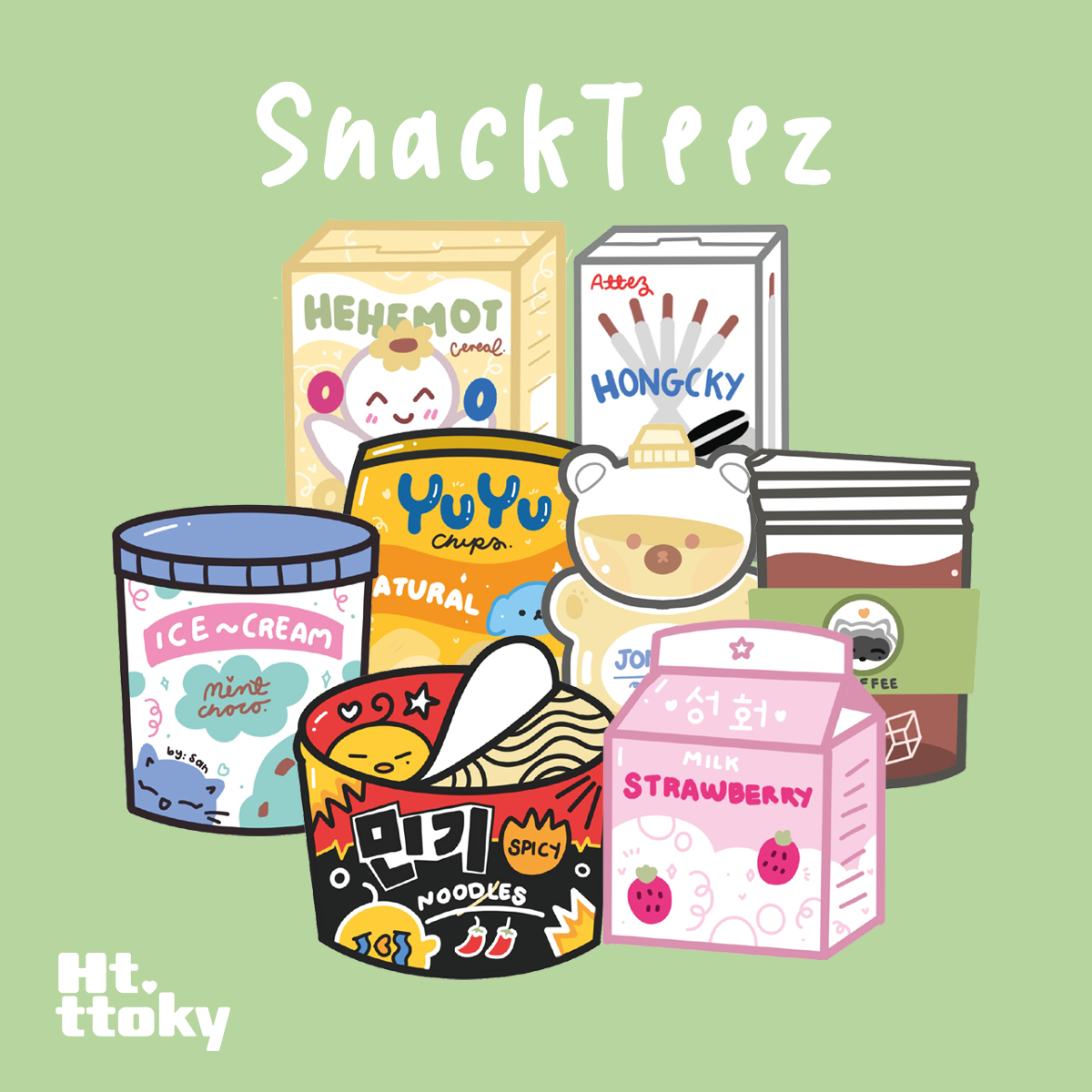 Stickers SnackTeez ATEEZ