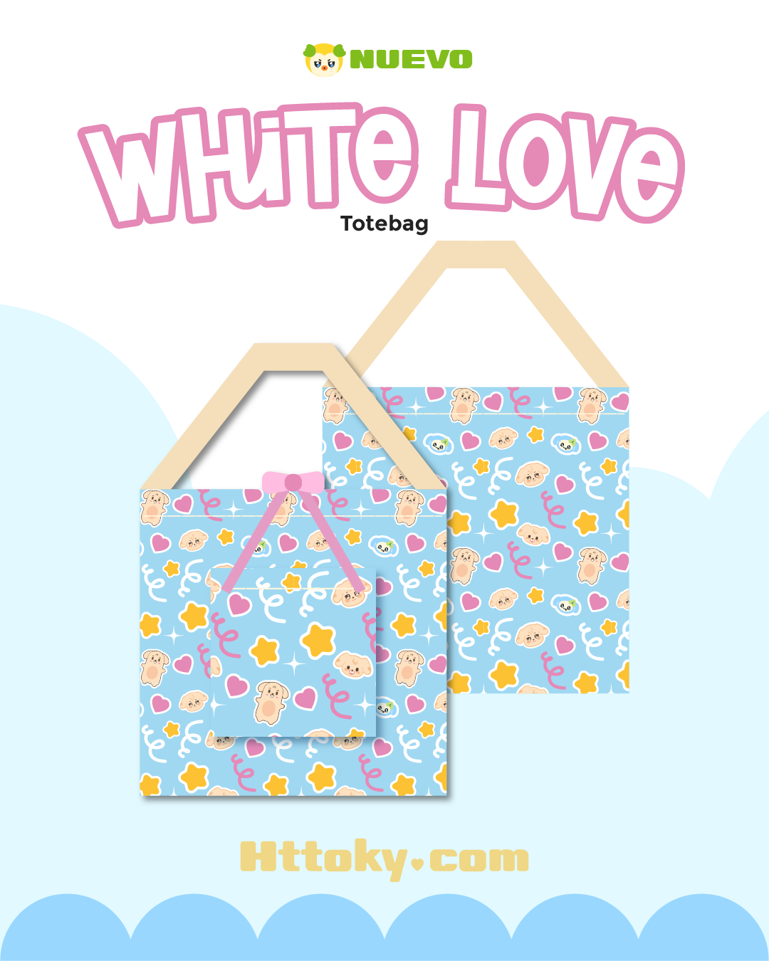 TOTEBAG WHITE LOVE
