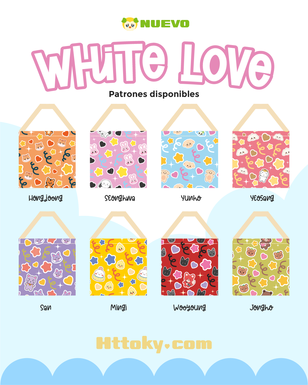 TOTEBAG WHITE LOVE