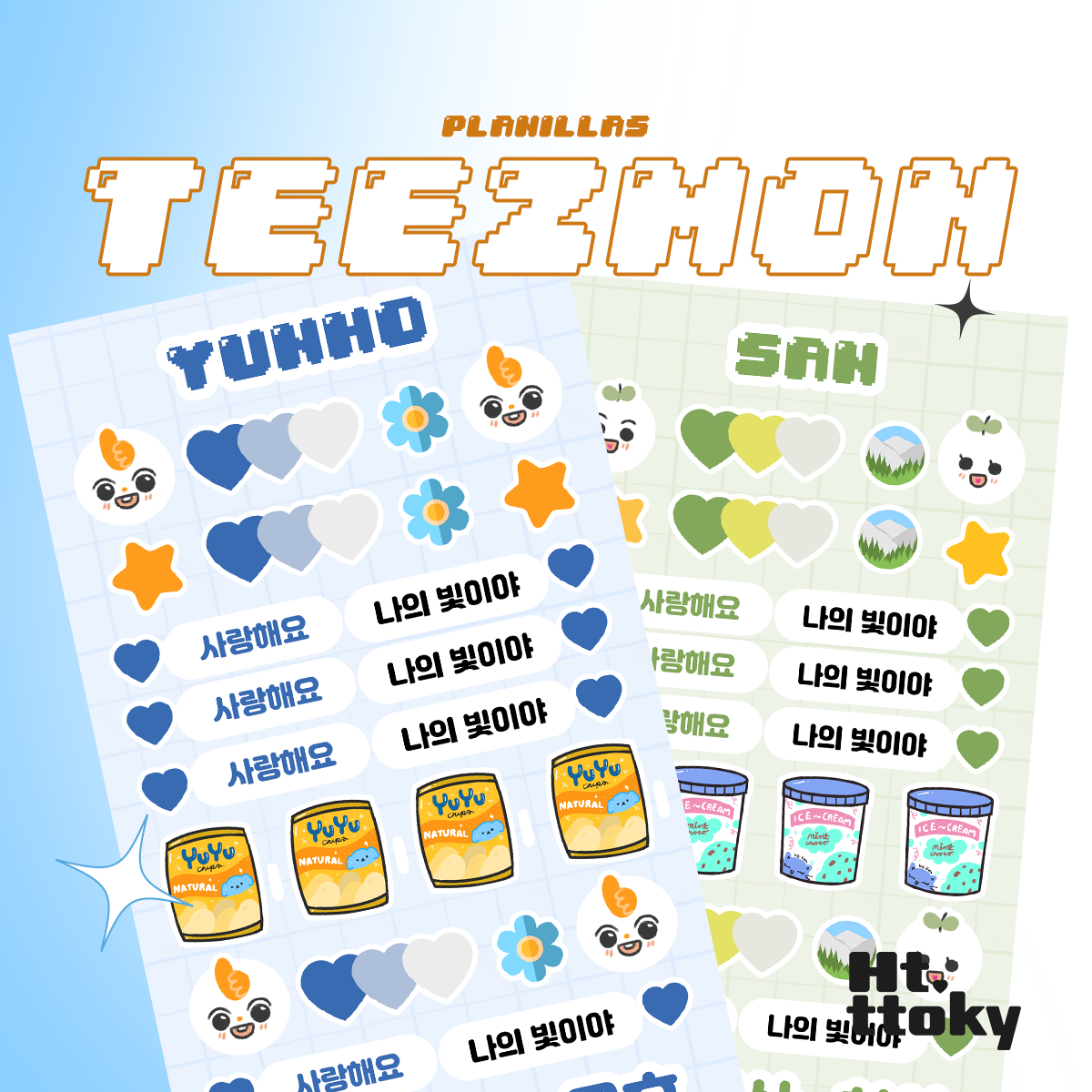 Stickers Holográficos Teezmon Ateez
